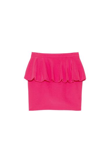 MINI SKIRT WITH FLOUNCED DETAIL