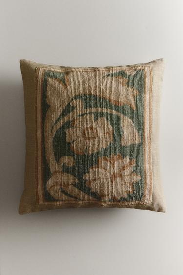 HOUSSE COUSSIN FLEUR - Vert clair de Zara - Image 4