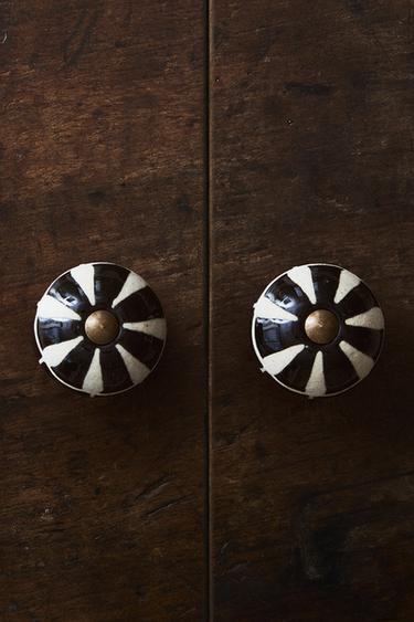 LOT BOUTONS DE PORTE CÉRAMIQUE RAYURES (LOT DE 2) - Noir de Zara - Image 5