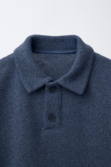 POLO EN MAILLE UNIE - Bleu de Zara - Image 2