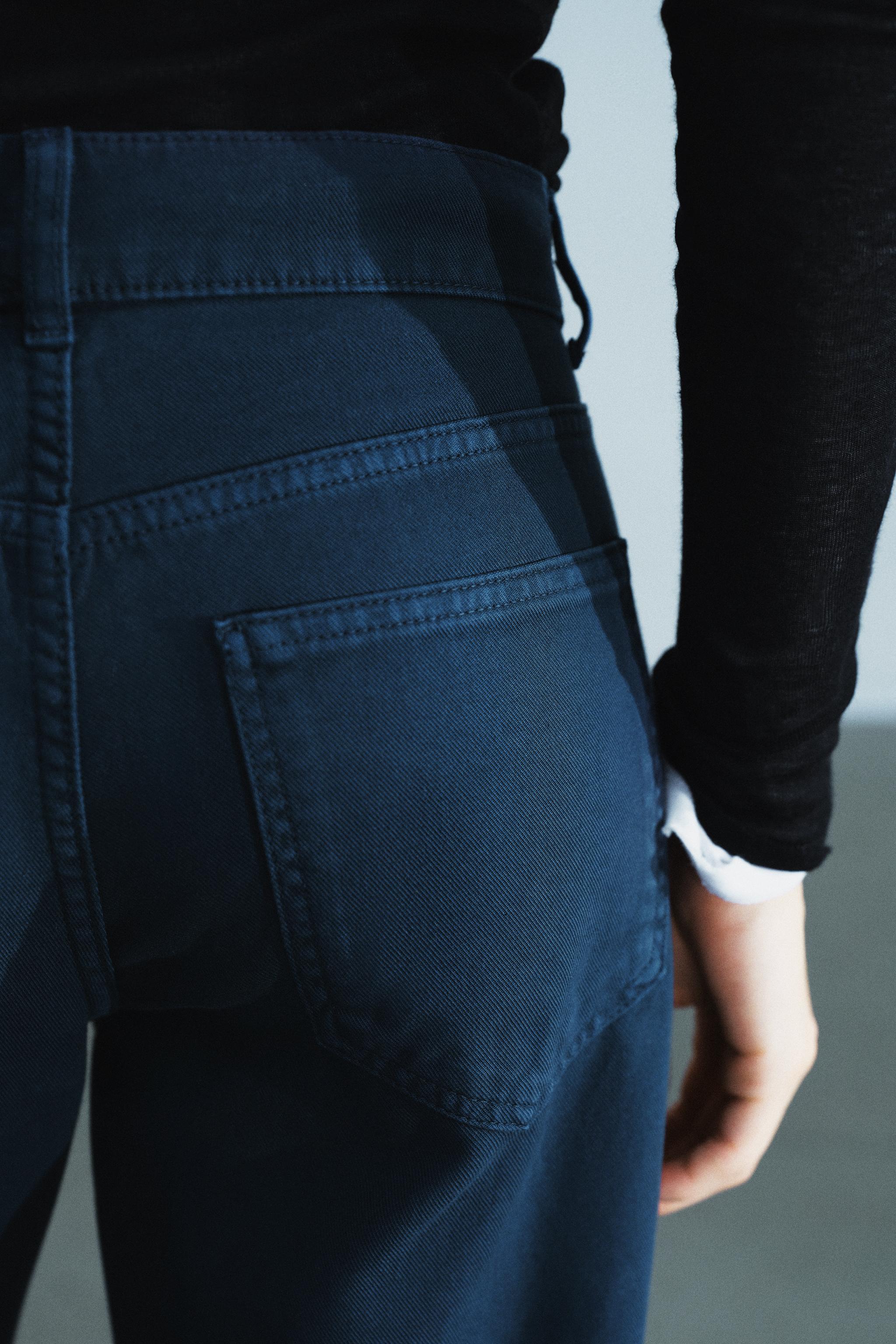 Zara ZW COLLECTION CURVED ORTA BEL JEAN görsel 2