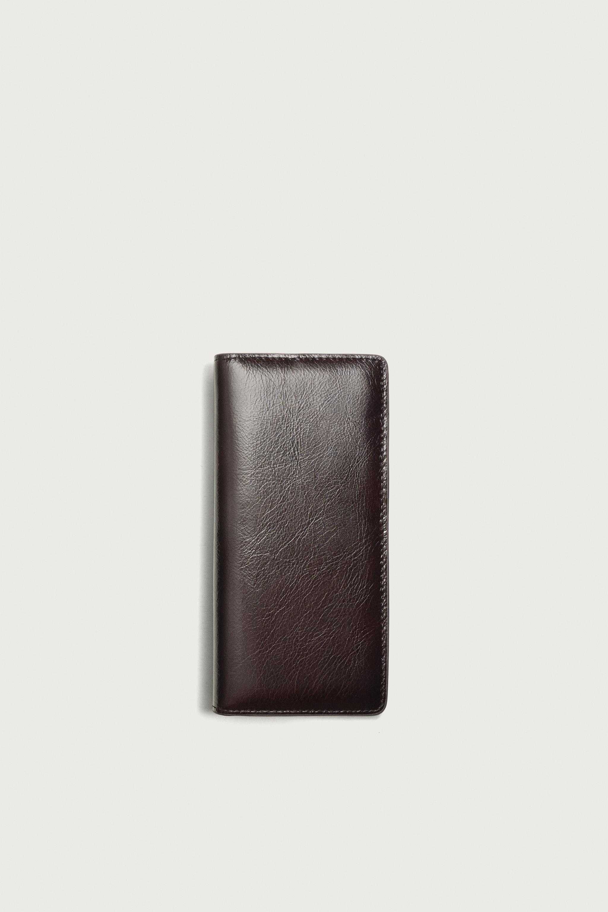 XL LEATHER WALLET — Brown