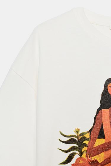 T-SHIRT IMPRIMÉ MANUJA WALDIA - Blanc cassé de Zara - Image 5