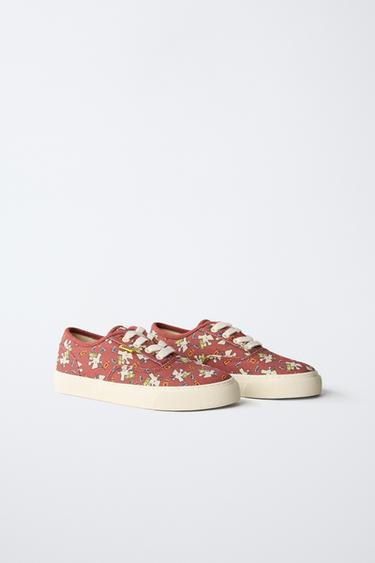 TENNIS À LACETS - Rouge de Zara - Image 1