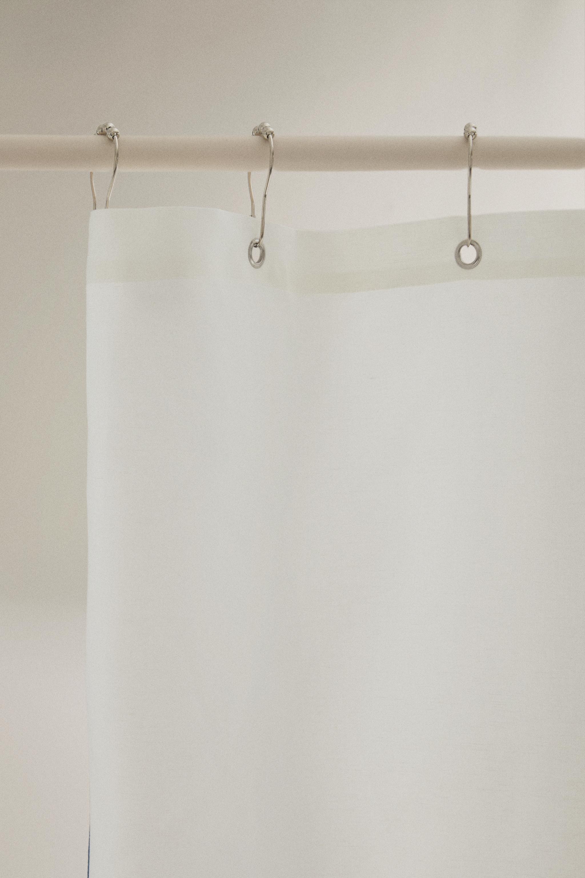 OVERLOCK SHOWER CURTAIN — Blue