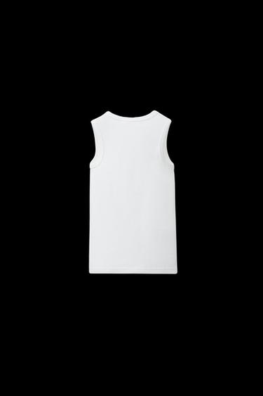 Zara 2-6 YEARS/ THREE-PACK OF BASIC SLEEVELESS T-SHIRTS - Oyster-white