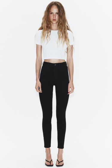 JEANS TRF SKINNY TIRO ALTO - Negro de Zara