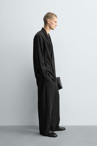 CHEMISE KIMONO STRUCTURÉE - Noir de Zara - Image 3