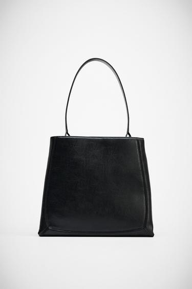 Zara BUCKET BAG WITH DETAILS - Black