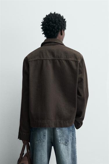 TEXTURED POCKET JACKET - Brown by Zara - Image 2