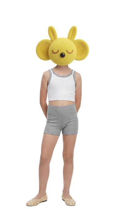 Zara 羅紋短版緊身褲 - 斑紋灰色