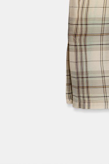 TOP À CARREAUX ZW COLLECTION - Beige de Zara - Image 5