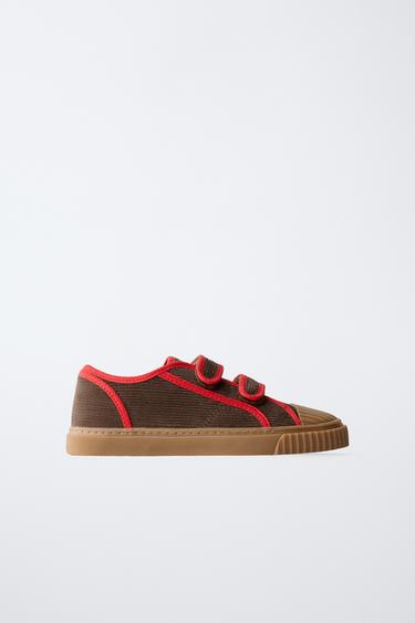 CORDUROY SNEAKERS - Red by Zara
