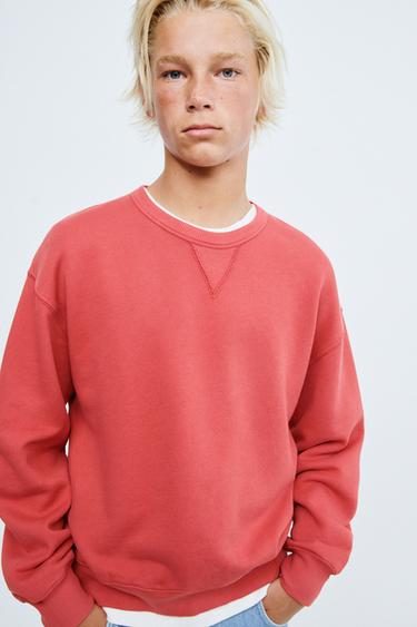 STORIESZ - SWEAT UNI CÔTELÉ - Rouge vif de Zara