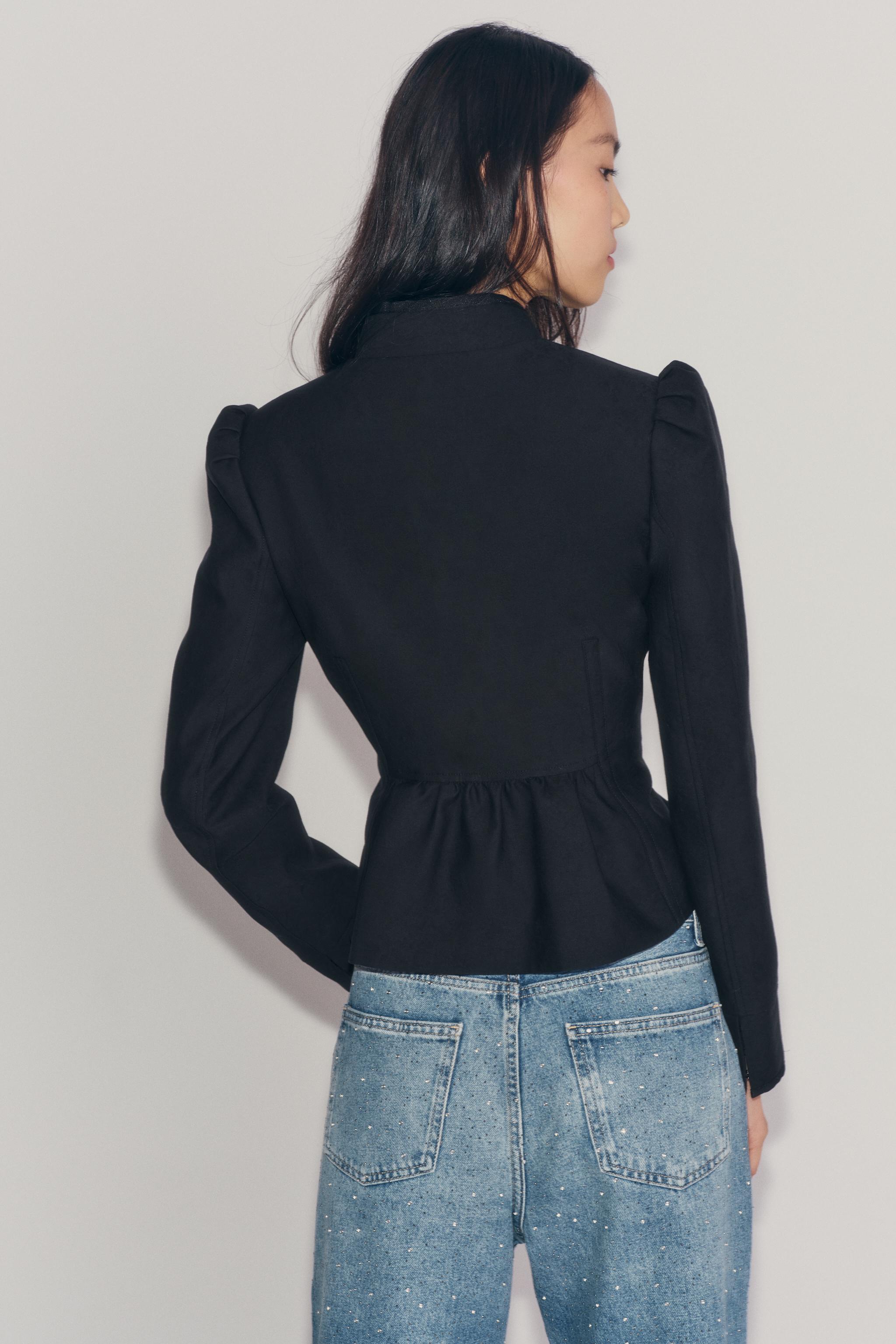 Zara ZW COLLECTION JAKARLI CEKET görsel 5