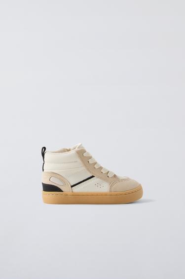 CLASSIC HIGH-TOP SNEAKERS - White by Zara - Image 0