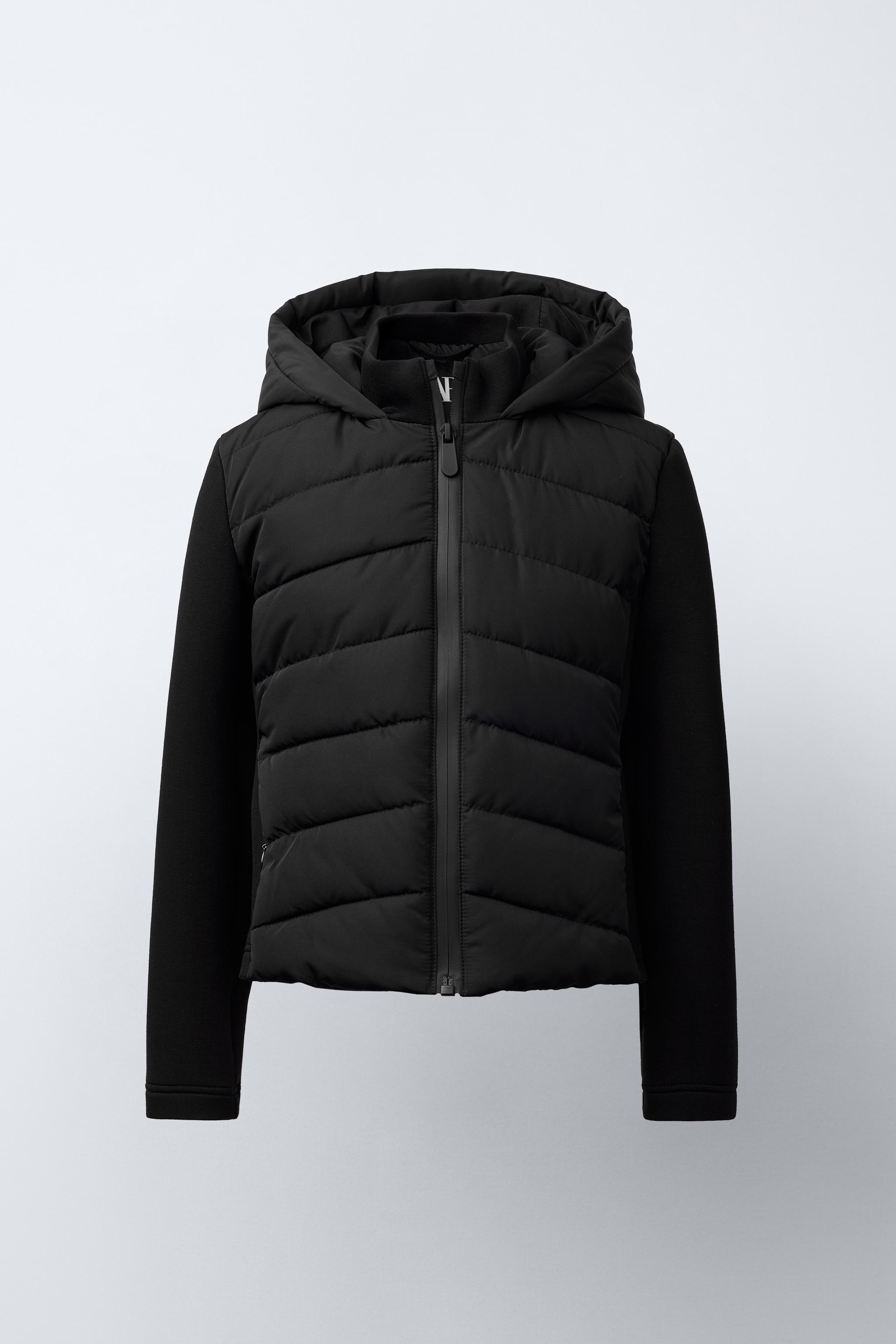 NEOPRENE EFFECT SLEEVE PADDED JACKET - Black | ZARA United