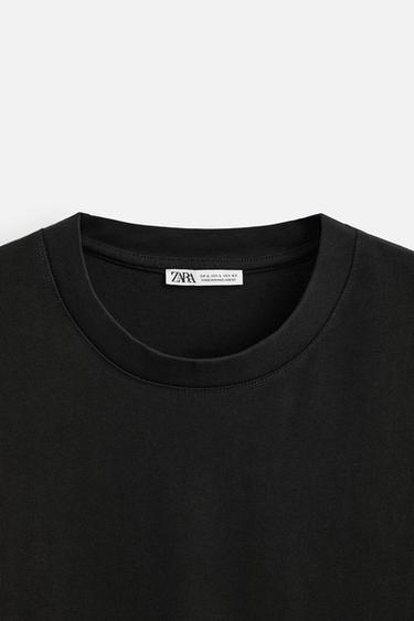 T-SHIRT HEAVY WEIGHT BASIQUE - Noir de Zara - Image 6