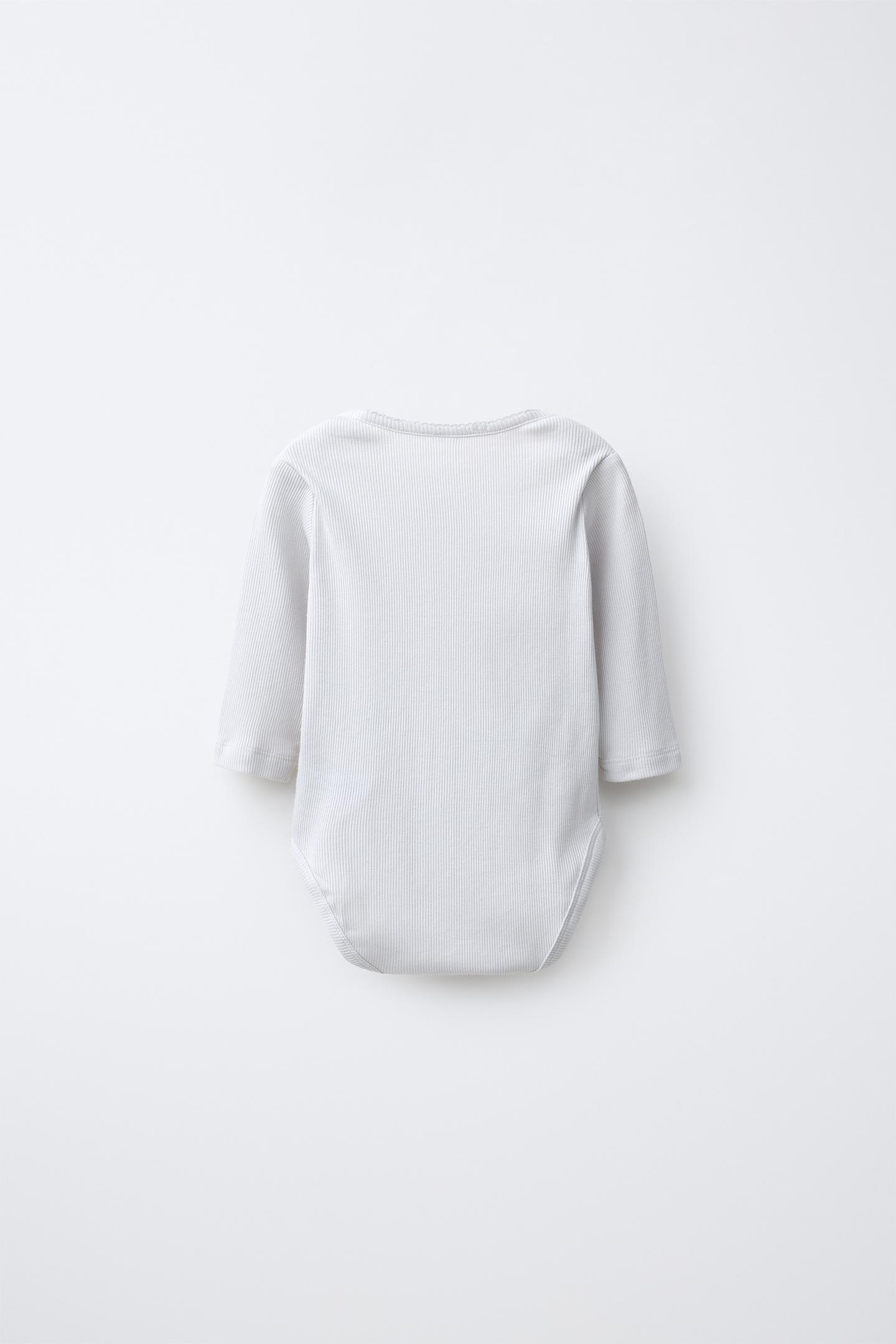 Бельё Five-Pack Bodysutis для детей, цветочный принт — Zara, цвет: Серый / Рыжевато-коричневый — фото 3