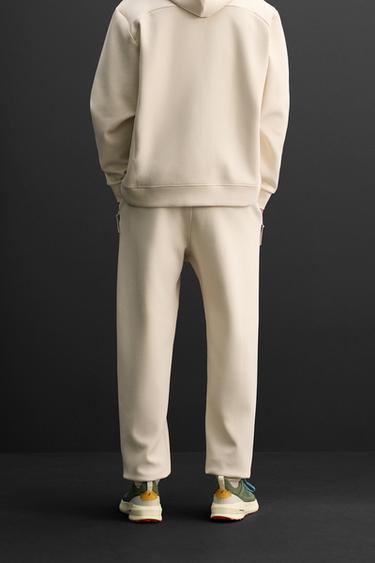 TECHNICAL JOGGERS WITH ZIPS - Ecru by Zara - Image 2