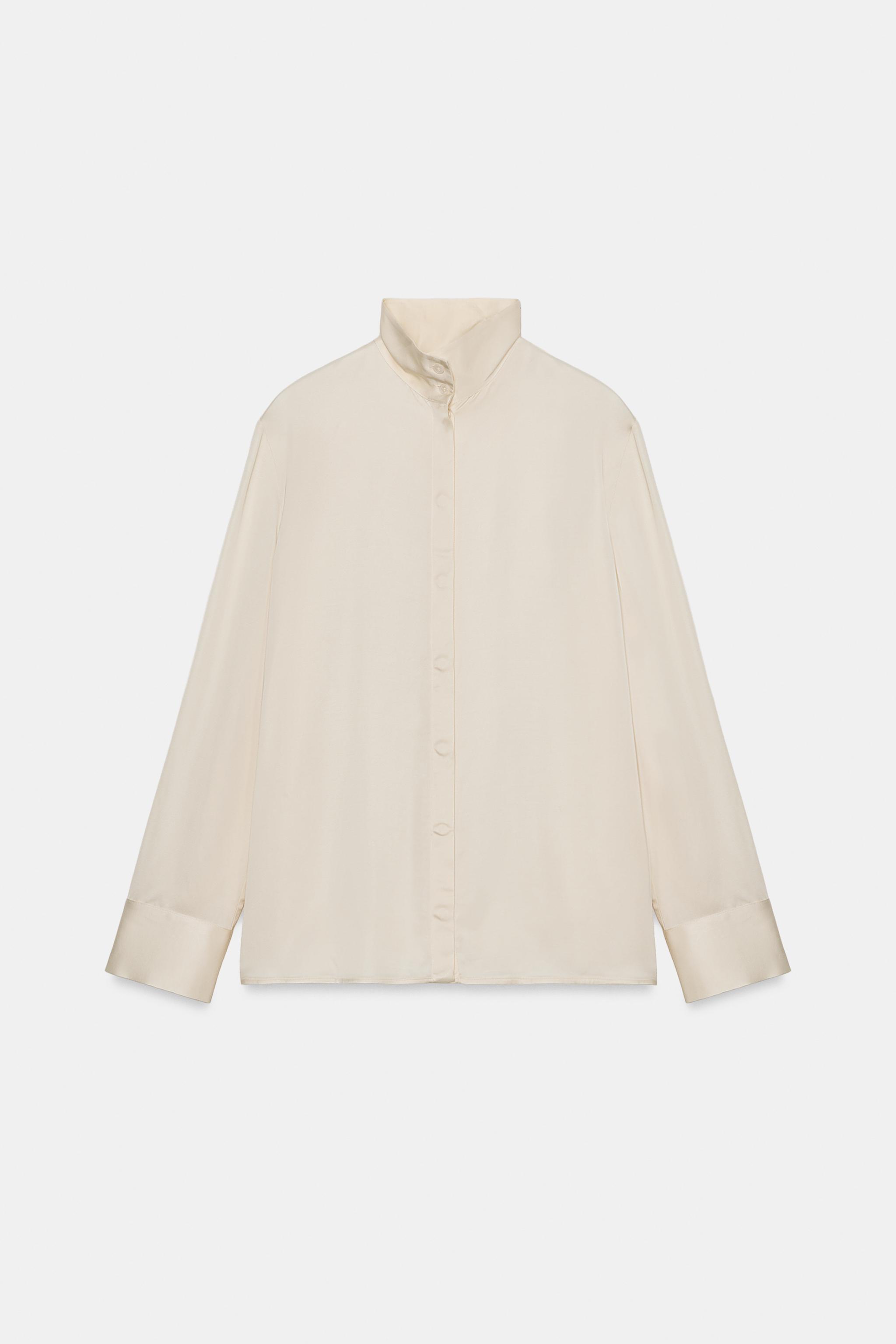 ZW COLLECTION FLOWY SATIN EFFECT SHIRT