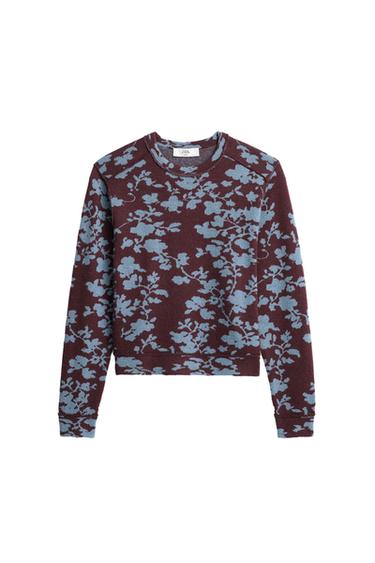 Zaras SWEATSHIRT JACQUARD YLLE LIMITED EDITION - Brun