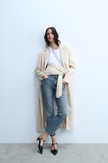 ZW COLLECTION BOOTCUT HIGH-WAIST CROPPED JEANS - Blue by Zara - Image 3