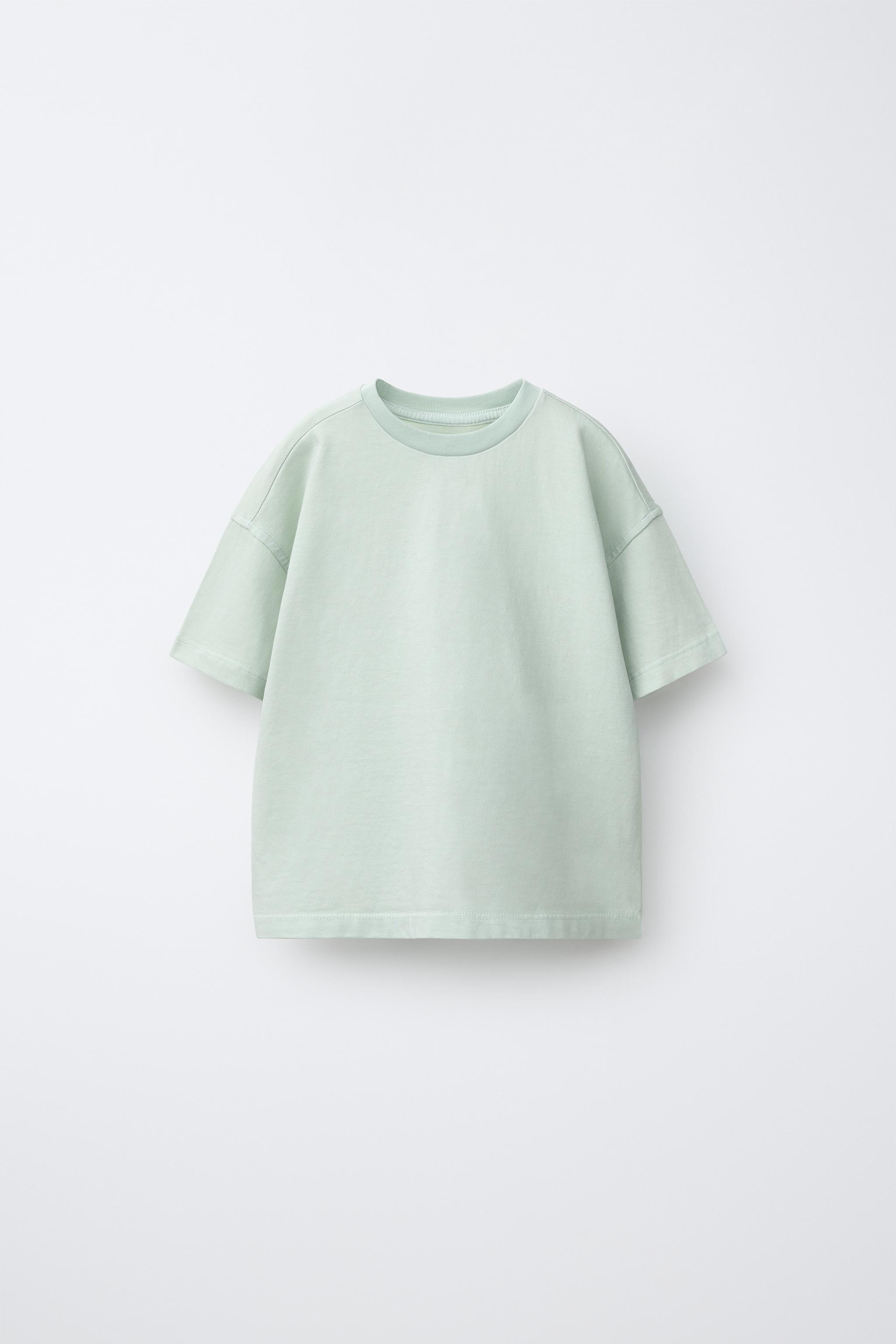 PLAIN T-SHIRT — Washed green