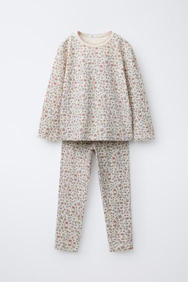 6-14 ЛЕТ/ПИЖАМА С ЦВЕТОЧНЫМ ПРИНТОМ — ЭКРЮ от Zara — изображение 0