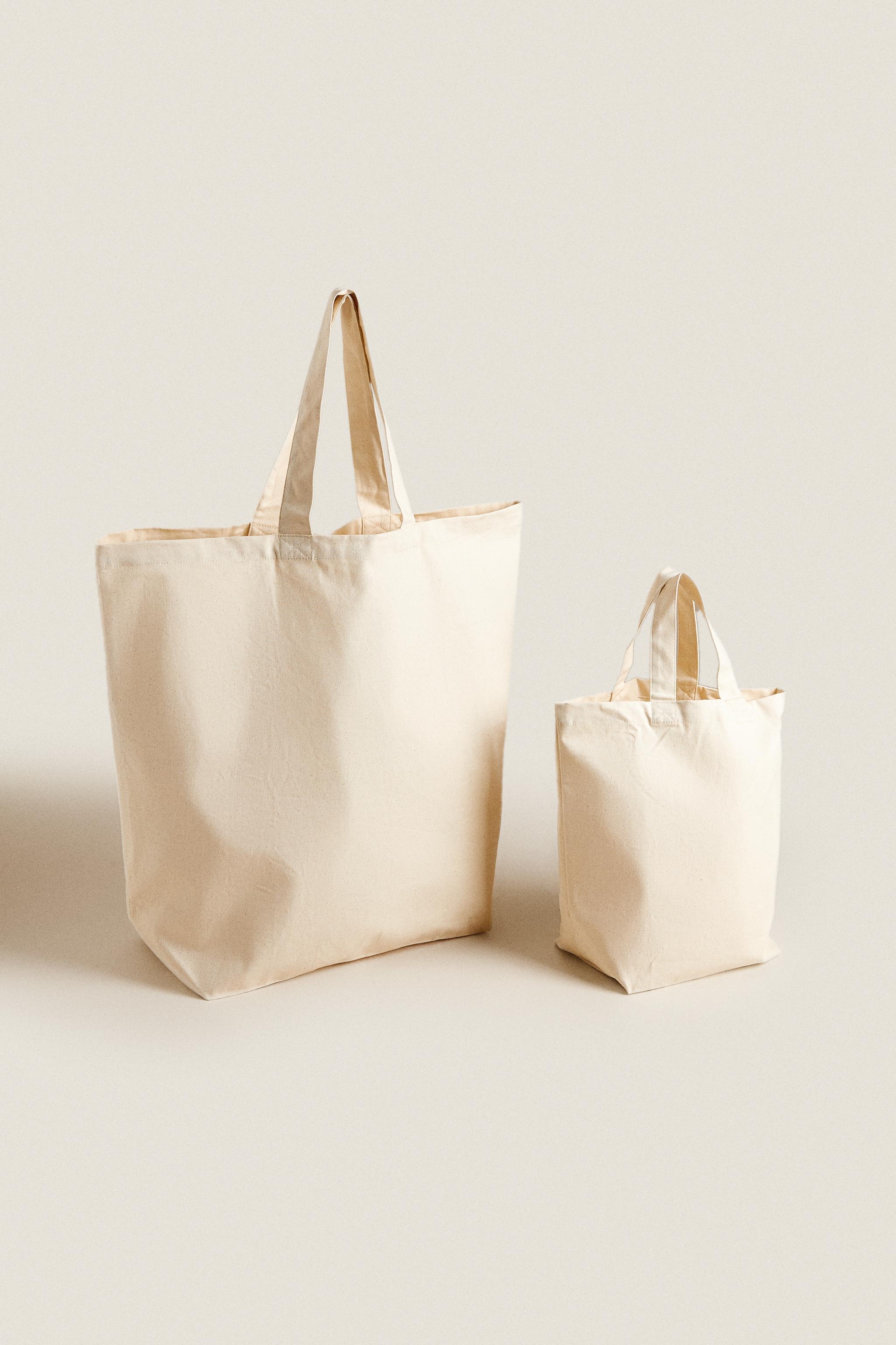 Bag Strandtasche Zara Canvas Zara Tasche Weiss Wickeltasche Tote Bag