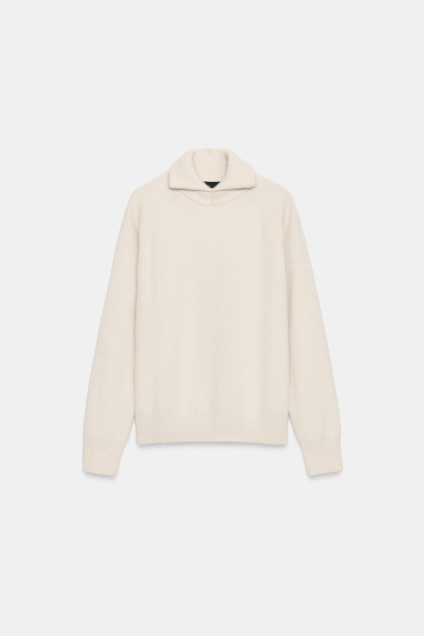 Женский свитер Zara Soft-Touch Knit Jumper, цвет: Экрю — фото 5