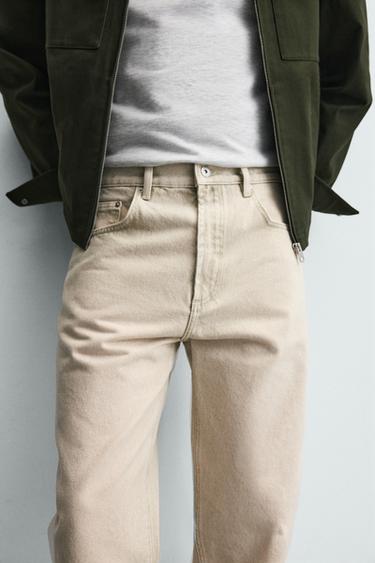 STRAIGHT ANKLE FIT JEANS - Grey green by Zara - Image 6
