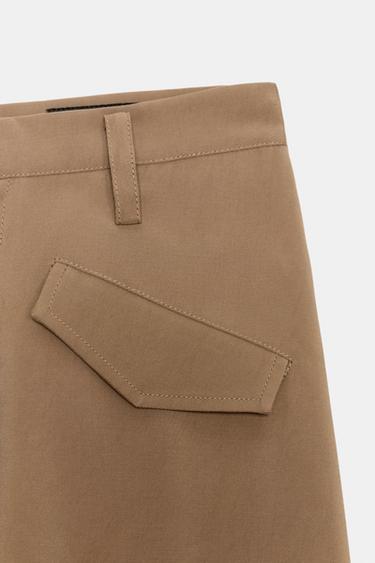 BERMUDA LONG FLUIDE ZW COLLECTION - Camel moyen de Zara - Image 3