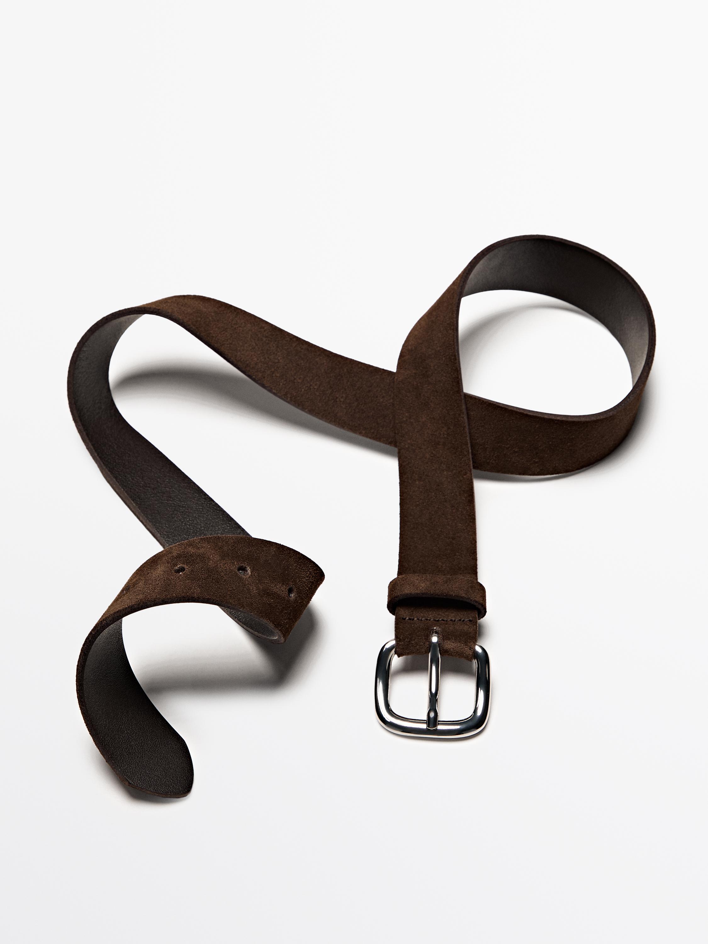 Plush nappa leather belt