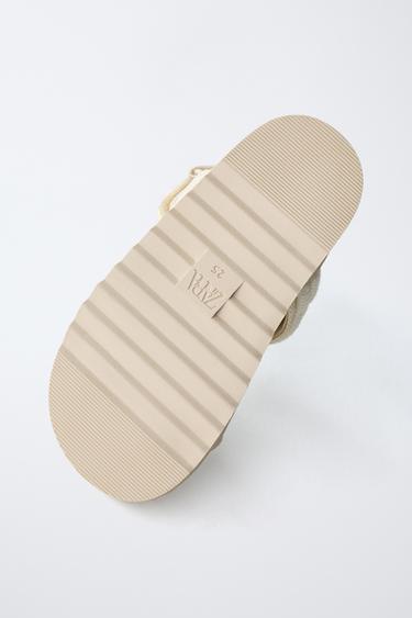 STRAPPY SANDALS - Ecru White by Zara - Image 6