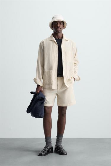Zara 條紋襯衫式外套 - 條紋