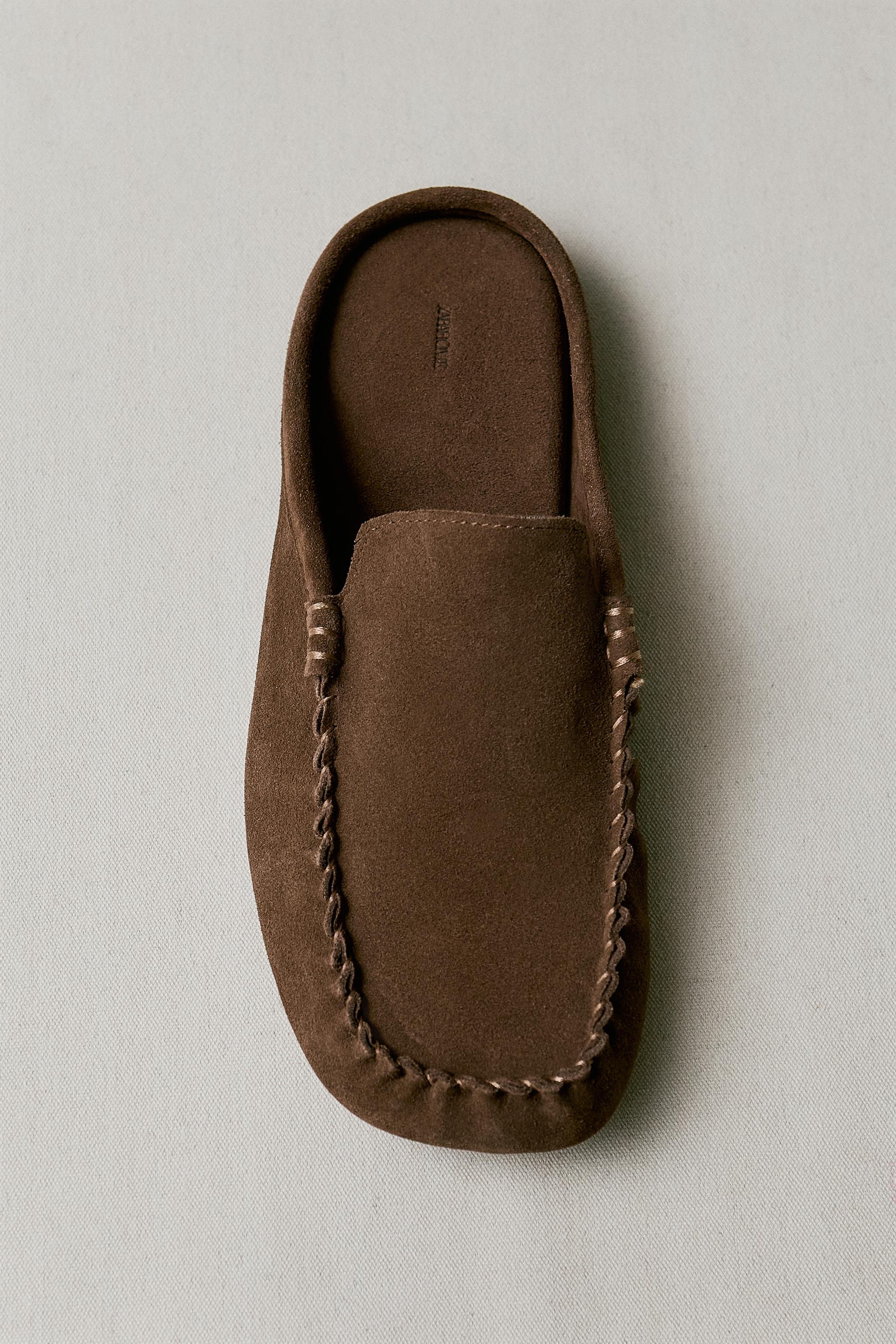MOCASSIN OUVERT À L’ARRIÈRE CUIR CROÛTE