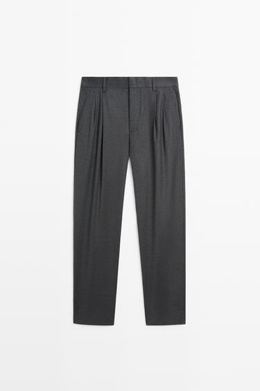 100% wool suit pants — Light gray 1