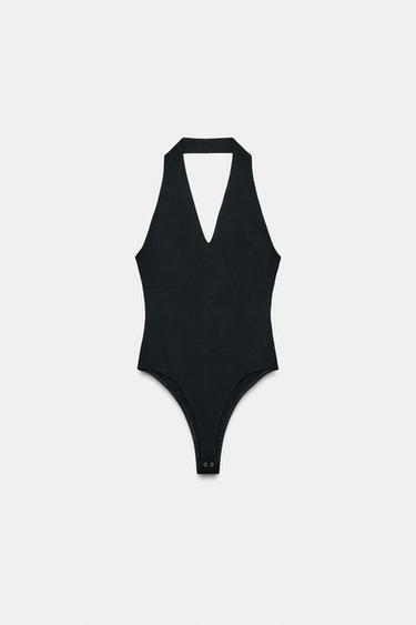 BODY CUELLO HALTER - Negro de Zara