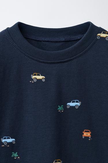 T-SHIRT À IMPRIMÉ VOITURES - Bleu marine de Zara - Image 2