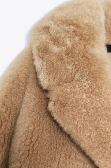 MANTEAU FOURRURE NATURELLE ZW COLLECTION - Beige de Zara - Image 5