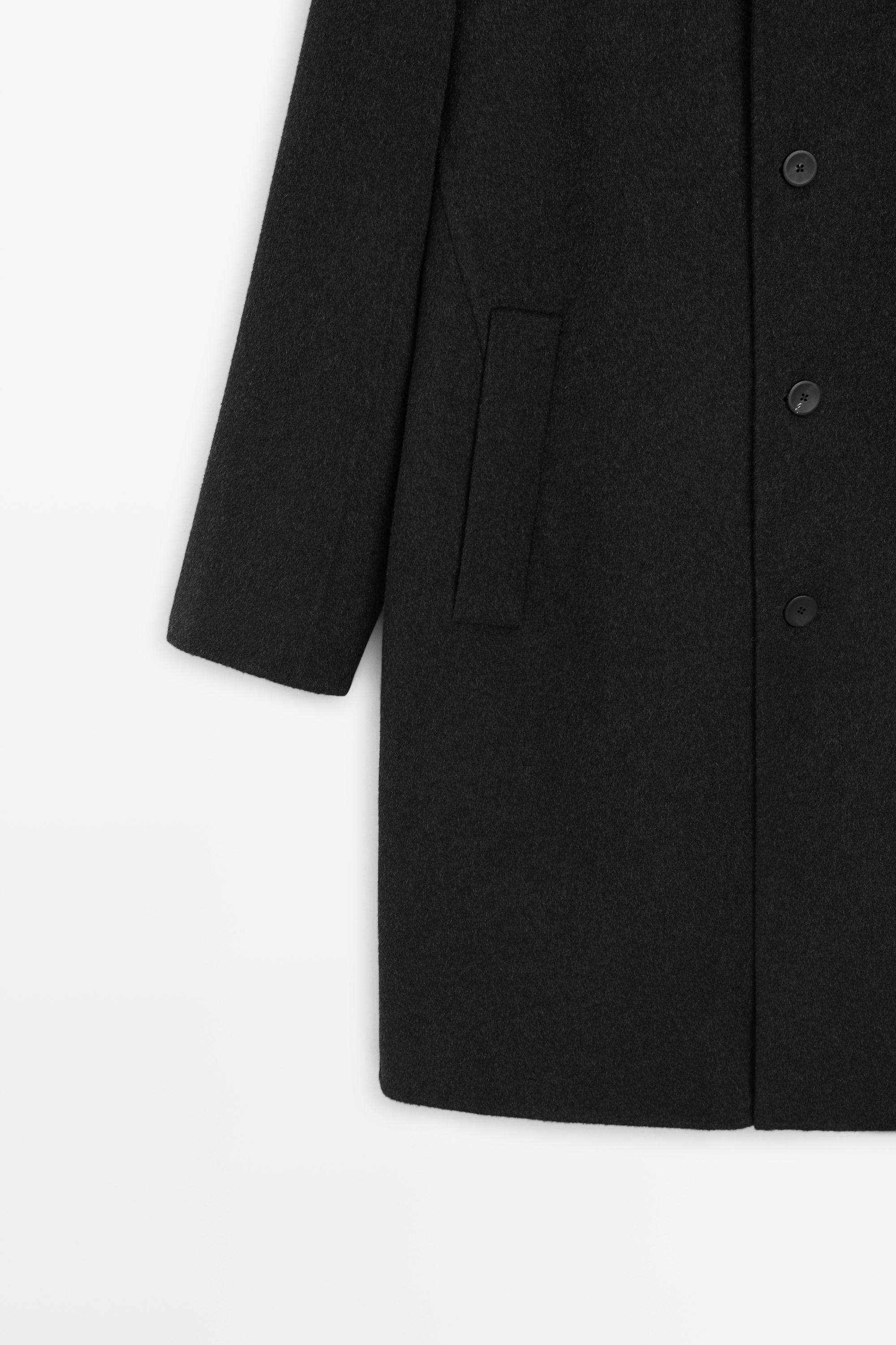 Long wool blend coat