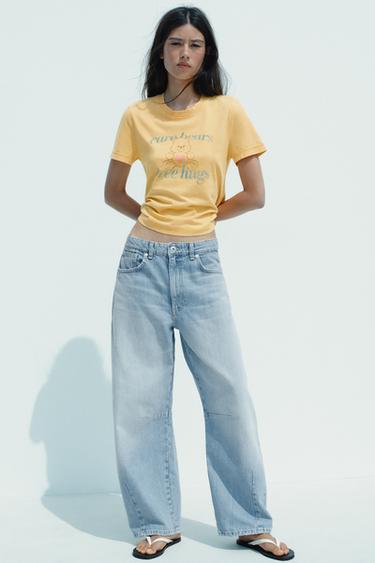 ΜΠΛΟΥΖΑ ΜΕ ΞΕΒΑΜΜΕΝΗ ΟΨΗ CARE BEARS™ - Κίτρινο του Zara - Εικόνα 0