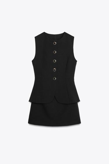 WAISTCOAT PLAYSUIT - Black by Zara - Image 4