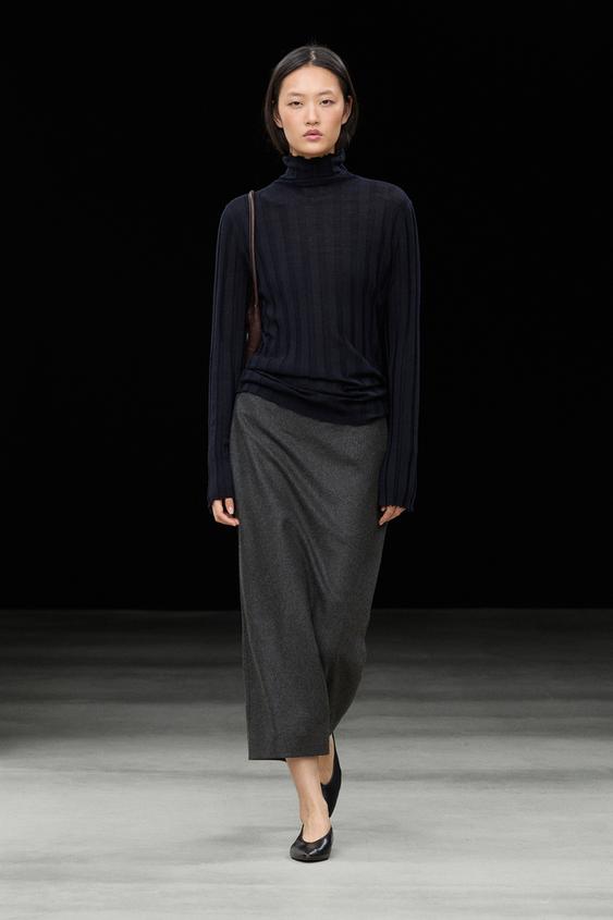 Zara Straight wool blend midi skirt - 205 - Image 0