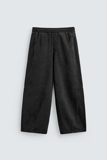 PANTALON JOGGER COUPE BALLON DÉLAVÉ - Anthracite foncé de Zara
