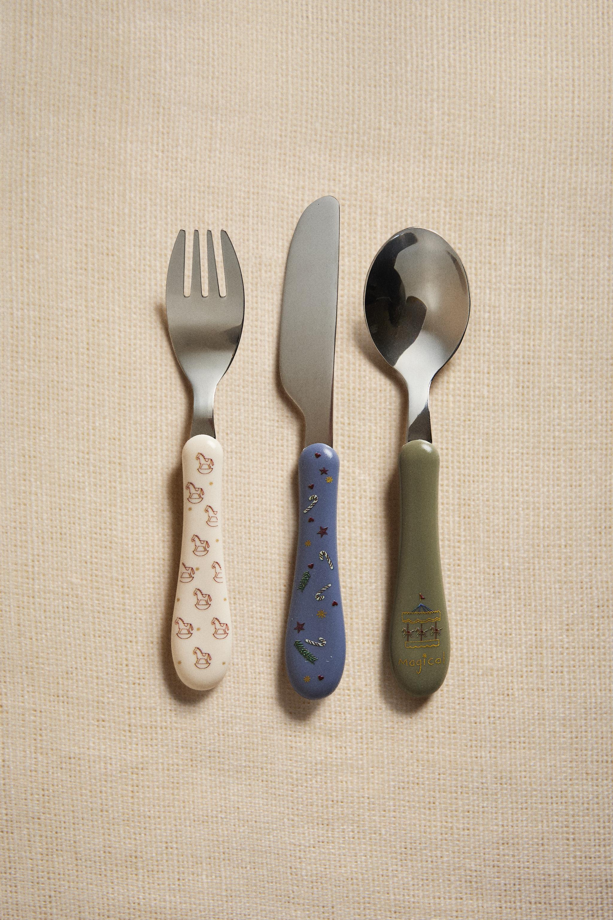 CHILDREN'S CHRISTMAS FLATWARE SET