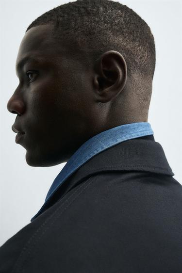 TWILL TEXTURED OVERSHIRT - Navy blue by Zara - Image 5