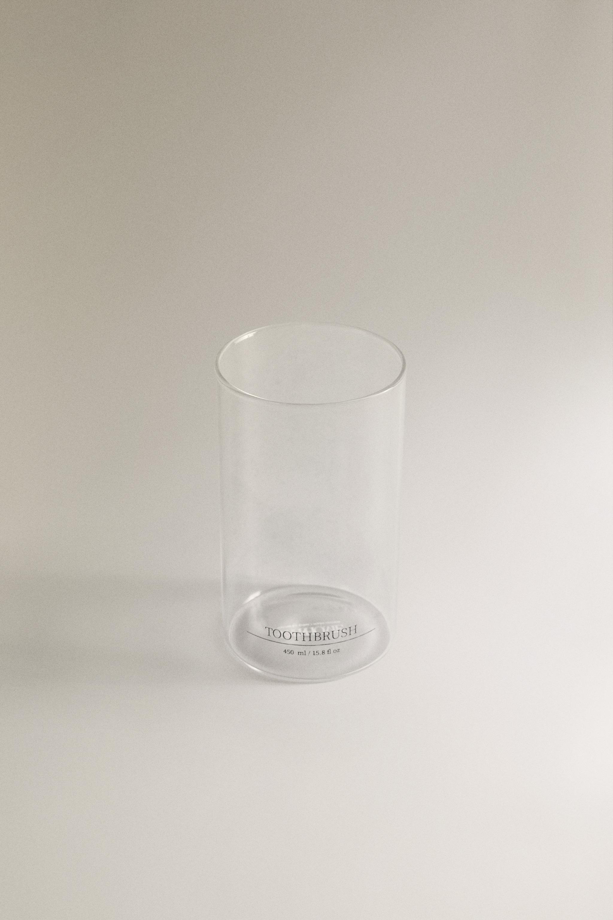 PORTE-BROSSES À DENTS BOROSILICATE INSCRIPTION