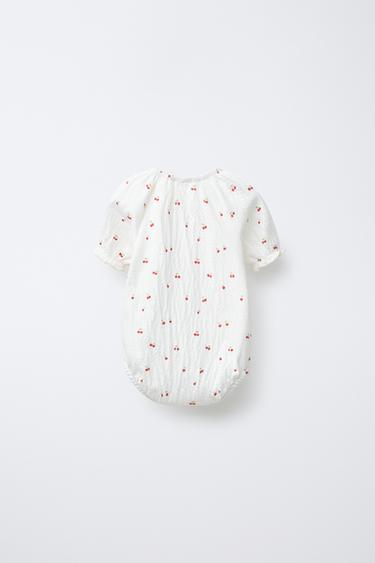 BODY ESTAMPADO CEREZAS - Blanco roto de Zara